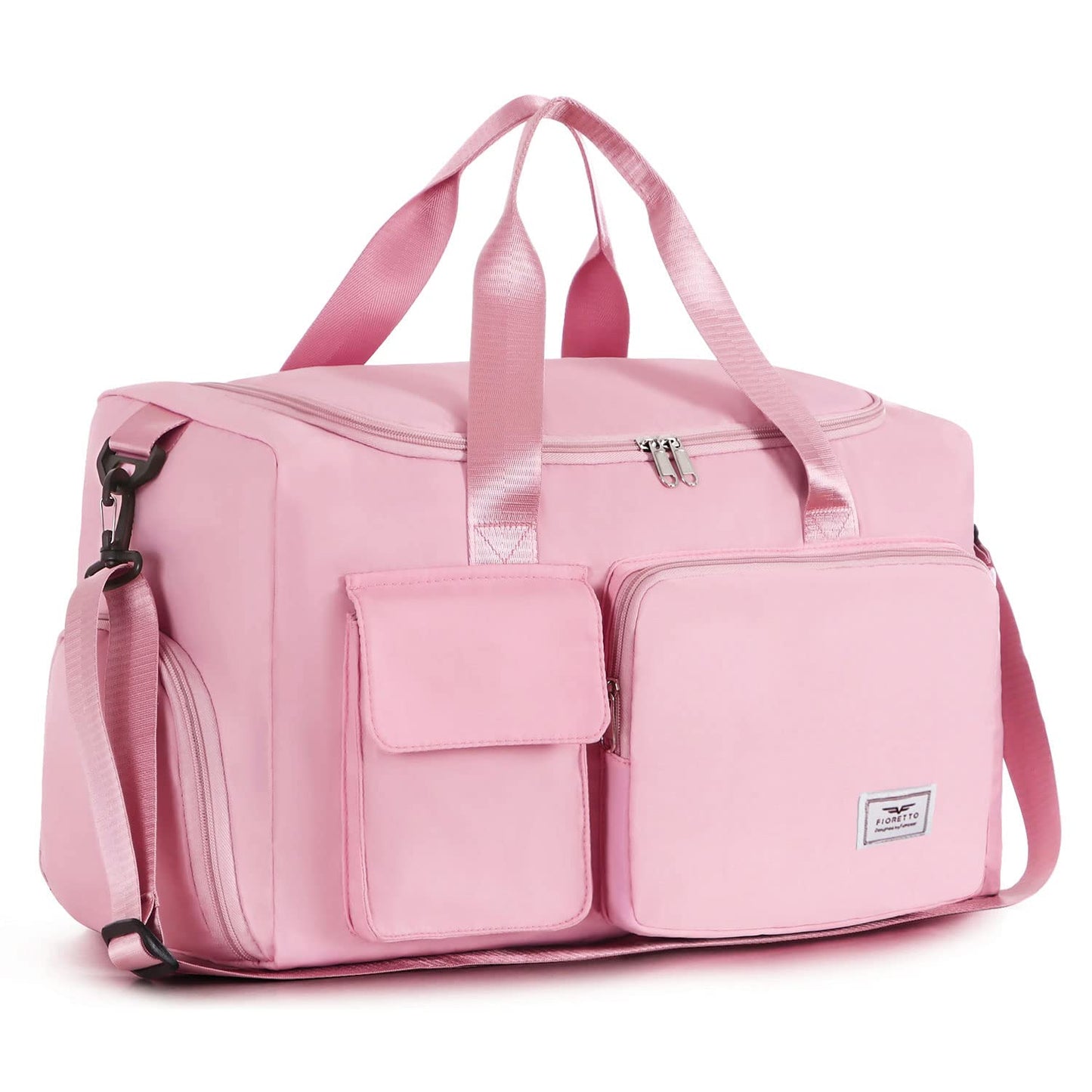 FIORETTO Women's Gym Duffle Bag with Shoes Compartment, 37L Capacity, Ideal for Travel, Gym, Sports, Duffel, Weekender