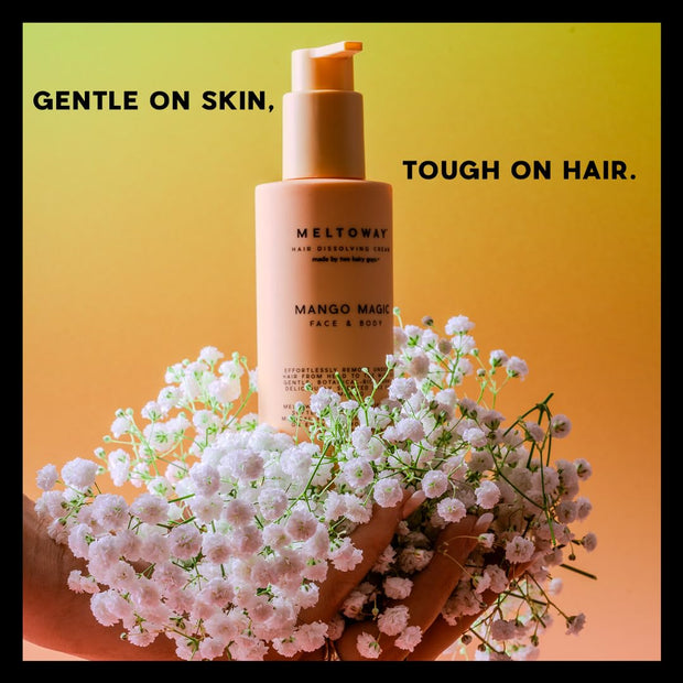Wakse Mango Magic Hair Dissolving Cream - Painless Hair Removal Cream for Face & Body, 6.7 oz, Mango Scented