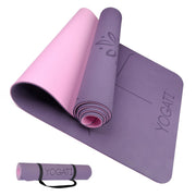 Yoga Mat with Alignment Lines. Yoga Mats with carry strap perfect for Pilates and Fitness Workout, Eco Friendly Non Slip Thick Yoga Mats for women and men - Yoga Matt.