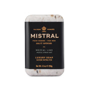 Mistral Cedarwood Marine Luxury Bar Soap for Men | Men’s Natural Soap Bar | Paraben, Phthalates Free | Moisturizing & Triple-Milled Natural Soap for Men - Made in France | Large, 8.8 oz
