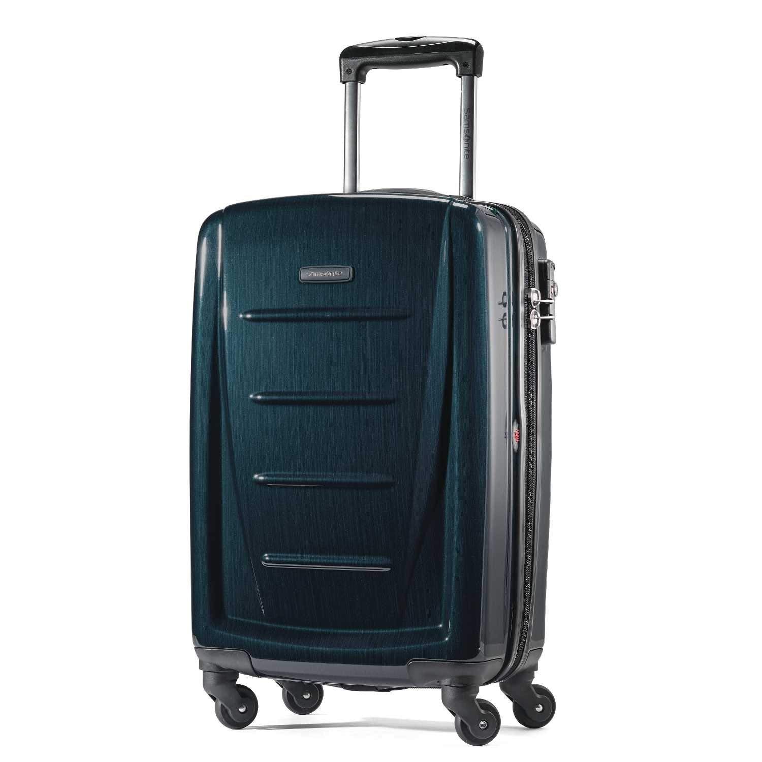Samsonite Winfield 2 Hardside Expandable Luggage with Spinner Wheels, Burgundy, Checked-Medium 24-Inch