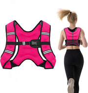 Weighted Vest for Woman Men,6lb/8lb/12lb/16lb/20Lb/25lb Weight Vest with Reflective Stripe Adjustable Buckle Strap Back Pocket Workout Strength Training Walking Jogging Running