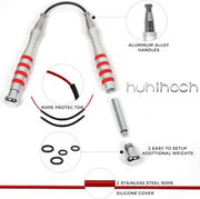 Speed Jump Rope - No-Screw Design, 360° Rotation, Non-Slip Silicone, Weighted, Includes 2 Handles, Portable Fitness Tool for Boxing