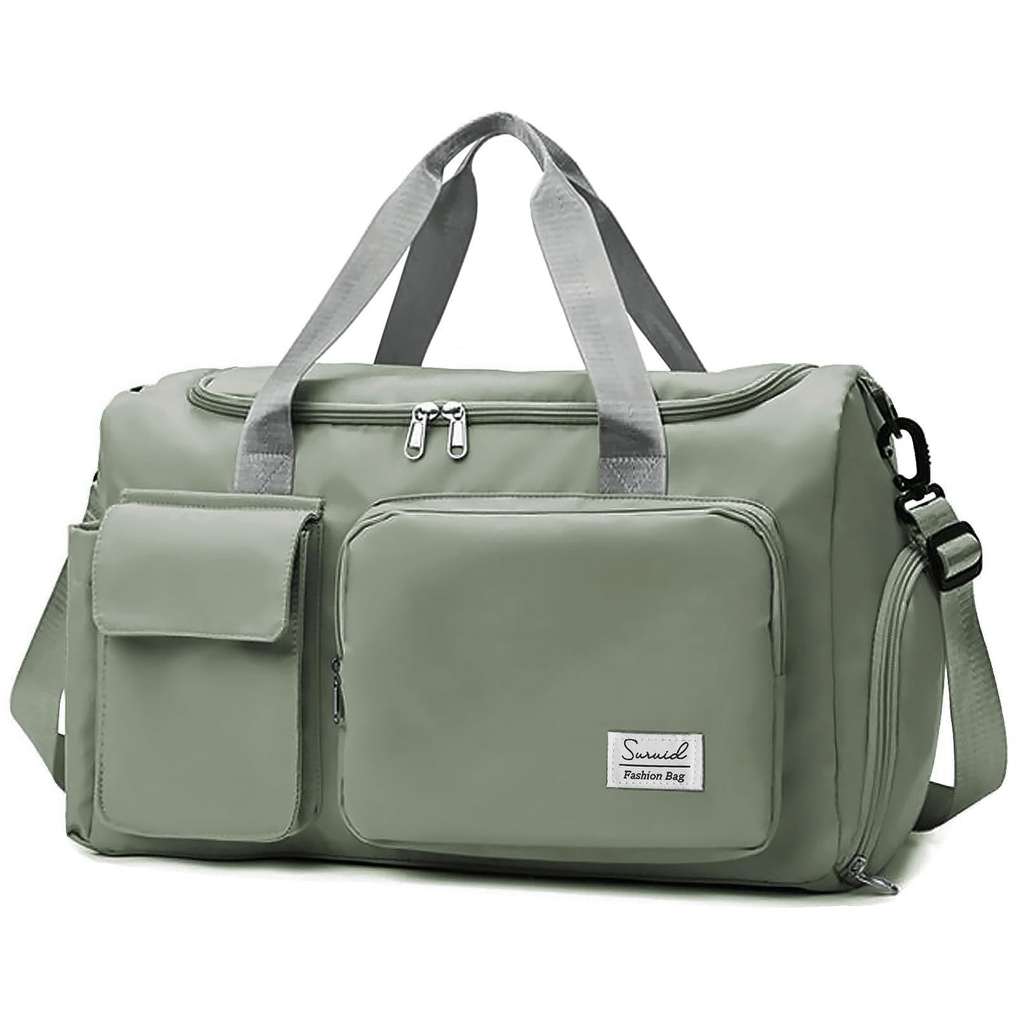 Travel Yoga Duffel Bag with Shoes Compartment Sports Gym Handbag with Dry Wet Separated Pocket for Training Men and Women, Overnight /Weekender Bag - Pink
