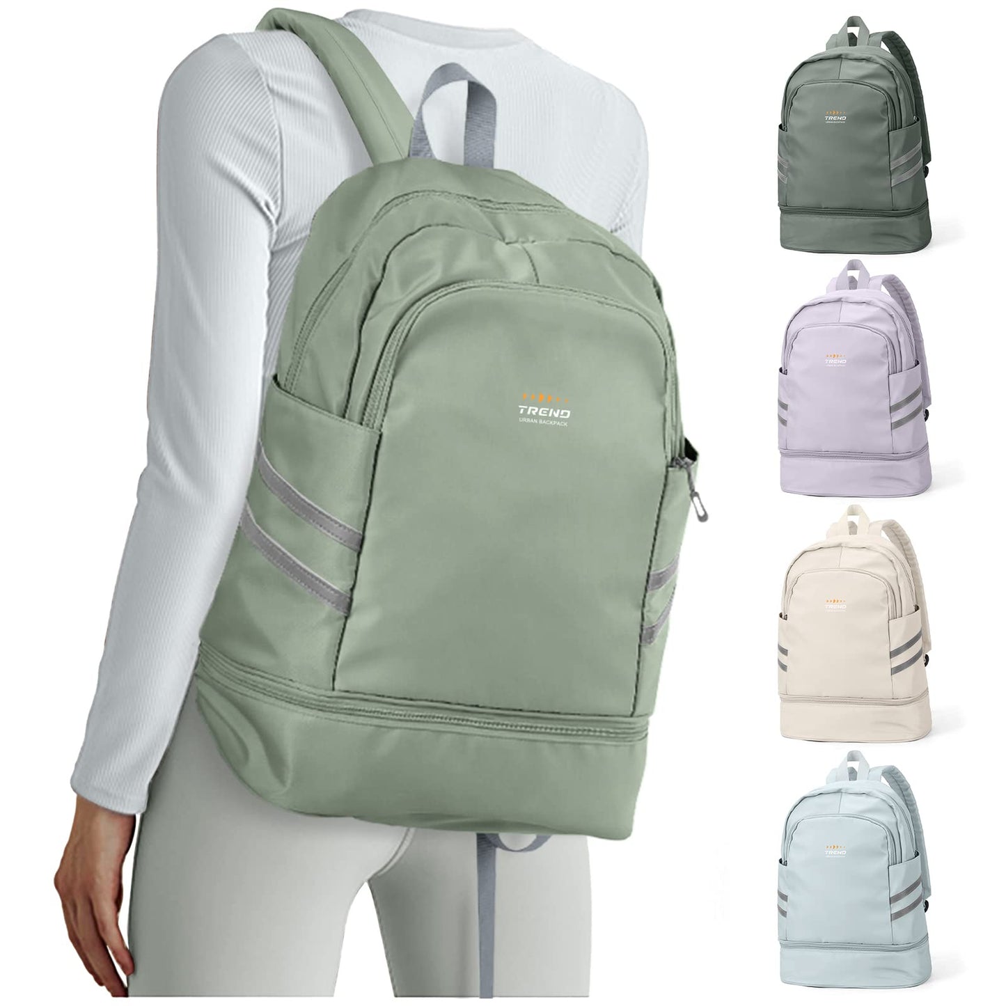 coofay Gym Backpack For Women Waterproof Backpack With Shoe Compartment Lightweight Travel Backpack Sports Backpacks Small Gym Bag
