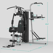 Multifunctional Home Gym Equipment Workout Station with Pulley System, Arm, and Leg Developer for Full Body Training