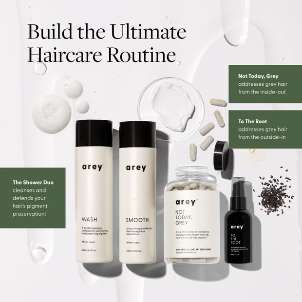 Not Today, Grey Daily Hair Supplement | Slows Grey Hair Growth & Repigment | Promotes Healthier, Thicker Hair | Biotin, B +D Vitamins & Proprietary Complex | Vegan & Gluten Free (3 Month Supply)