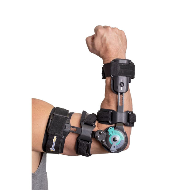 ROM Hinged Elbow Brace - Adjustable Range of Motion for Post-Op Recovery, Tendon & Ligament Repair, Fracture Support - PDAC L3760/L3761 (Right Arm)