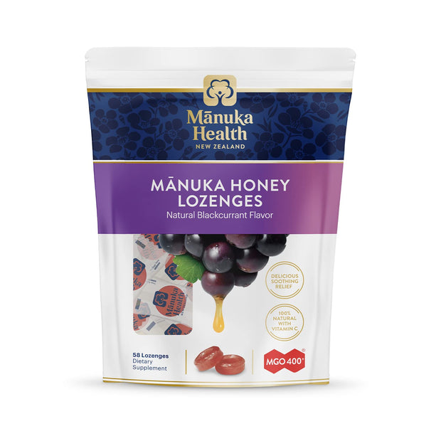 Manuka Health Manuka Honey Lozenges – 15 Lemon and Ginger Flavored Lozenges – Natural Throat Lozenges Infused with Raw Manuka Honey and Vitamin C for Immune Support