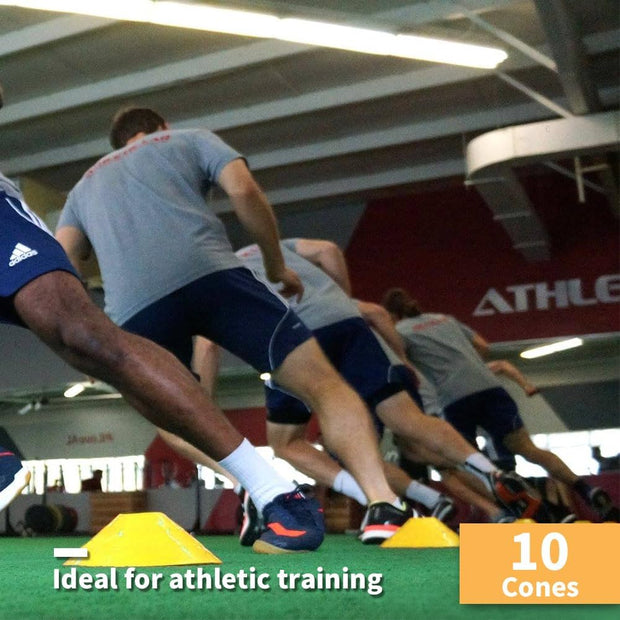 YISSVIC Agility Ladder and Cones 20 Feet 12 Adjustable Rungs Fitness Speed Training Equipment,1 Carry Bags, 10 Cones, 4 Stakes, Basketball, Soccer