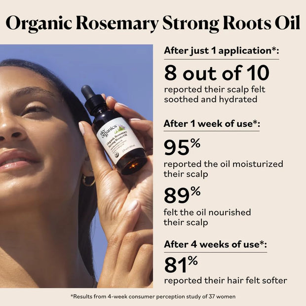 Sky Organics - Organic Rosemary Oil with Strong Roots - Hair Growth Serum with Macadamia, Jojoba & Essential Oils for Scalp - Natural Beauty and Hair Care - 2 fl oz