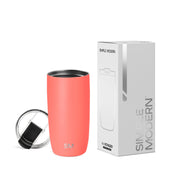 Simple Modern Travel Coffee Mug Tumbler with Flip Lid | Reusable Insulated Stainless Steel Cold Brew Iced Coffee Cup Thermos | Gifts for Women Men Him Her | Voyager Collection | 12oz | Almond Birch