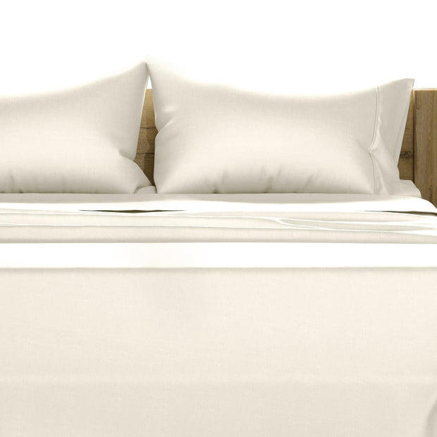 TEXAS LINEN CO. 100% Egyptian Cotton Sheets King Size Set - 1200 Thread Count Egyptian Cotton Luxury Sheets King Size, 17" Deep Pocket, Soft, Cooling Sateen Weave Hotel Quality Bedding Set - White