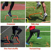 Speed & Agility Ladder Training Equipment Set, Includes 12 Rung 20ft Agility Ladder, 4 Agility Hurdles,12 Disc Cones, 1 Resistance Parachute for Training Football Soccer Basketball Athletes