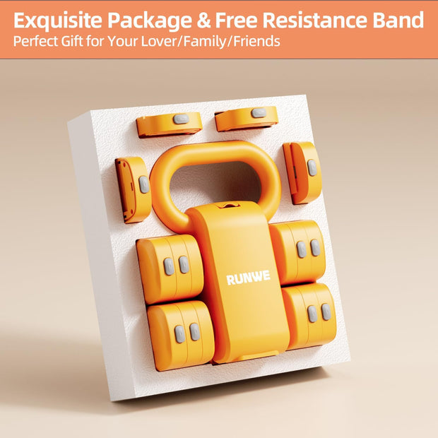 Lightweight Adjustable Dumbbell Kettlebell Set - 4 in 1 Free Weight Set with Kettlebell Grip Converter, Each 2.2 3.3 4.4 5.5lb Quick Change Weight Women Dumbbell Set for Small Spaces Home Gym