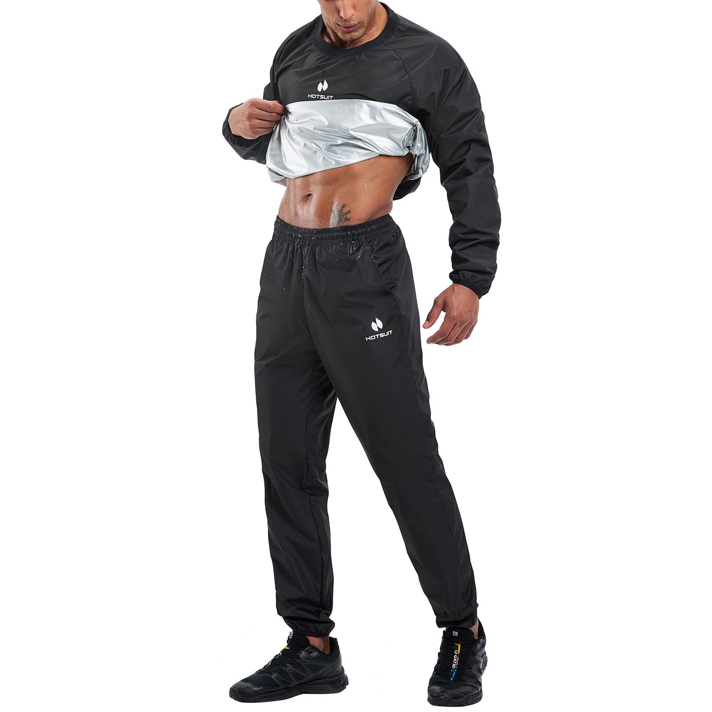 HOTSUIT Sauna Suit Men Anti Rip Sweat Suits Gym Boxing Workout Jackets
