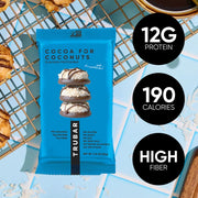 TRUBAR Vegan Protein Bar, Cocoa For Coconuts, Gluten Free, Plant Based Protein, Dairy Free, Non GMO, Soy Free, No Sugar Alcohols, 12G Protein, 12G Fiber, 23G Carb, On the Go Snack Bars, 12ct