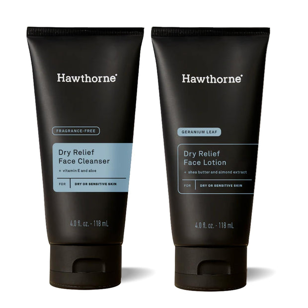 Hawthorne Men's Everyday Essential Skincare Set With Face Wash Cleanser and Lotion. A 2-Step Routine for Smooth, Hydrated Skin. All Natural Ingredients, Paraben Free, Phthalate Free. 4 Fl. Oz. Each.