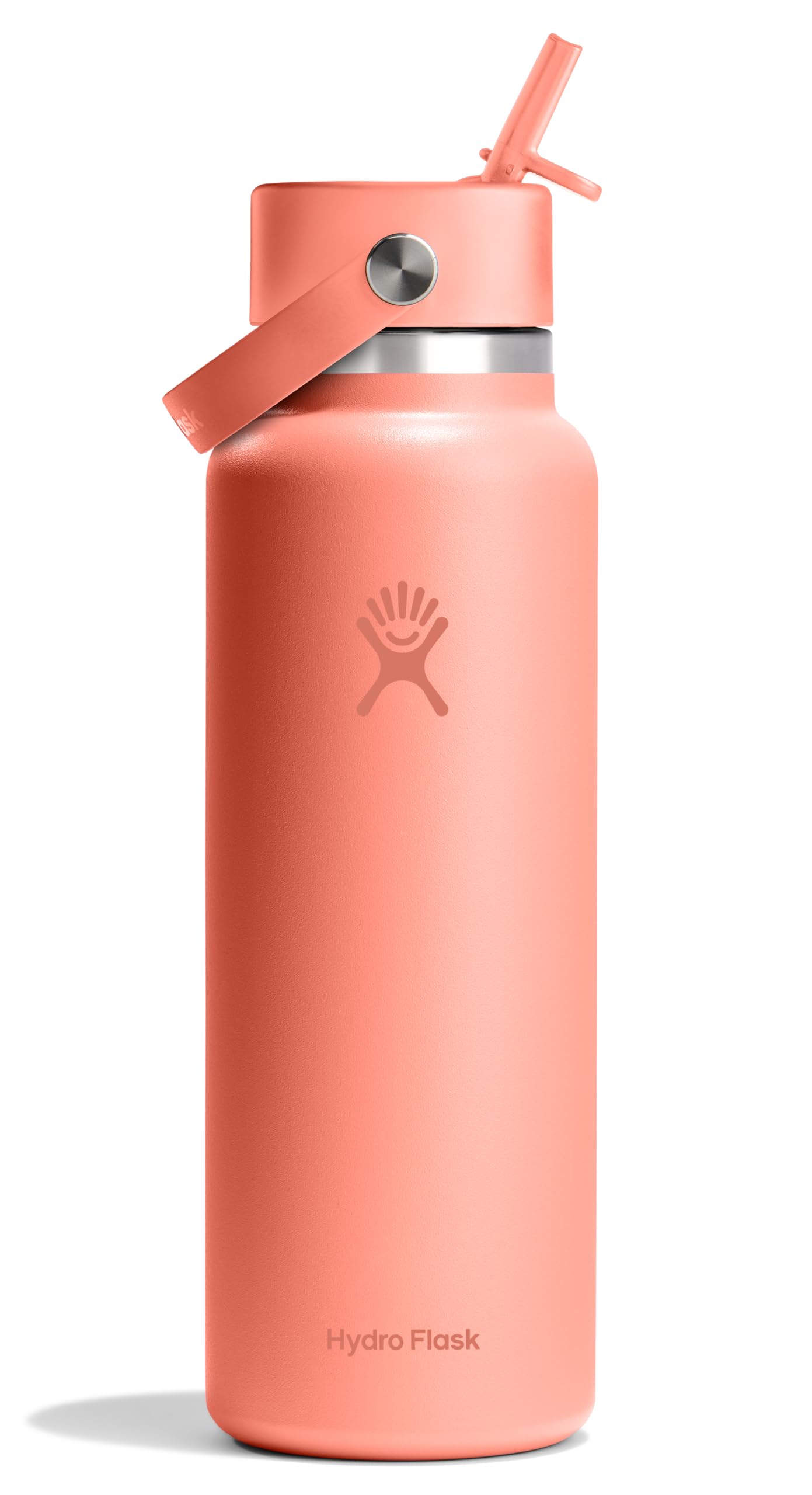 Hydro Flask 32 Oz Wide Flex Straw Cap Bottle - Insulated Stainless Steel - Wide Straw Lid, Non Spill, Leakproof in Jelly Pink