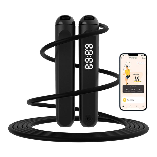 Jump Rope With Counter and App - Tangle-Free Rapid Speed Skipping Rope for Fitness, Home Exercise, Workout - Gifts for Adults, Women, Men, Kids