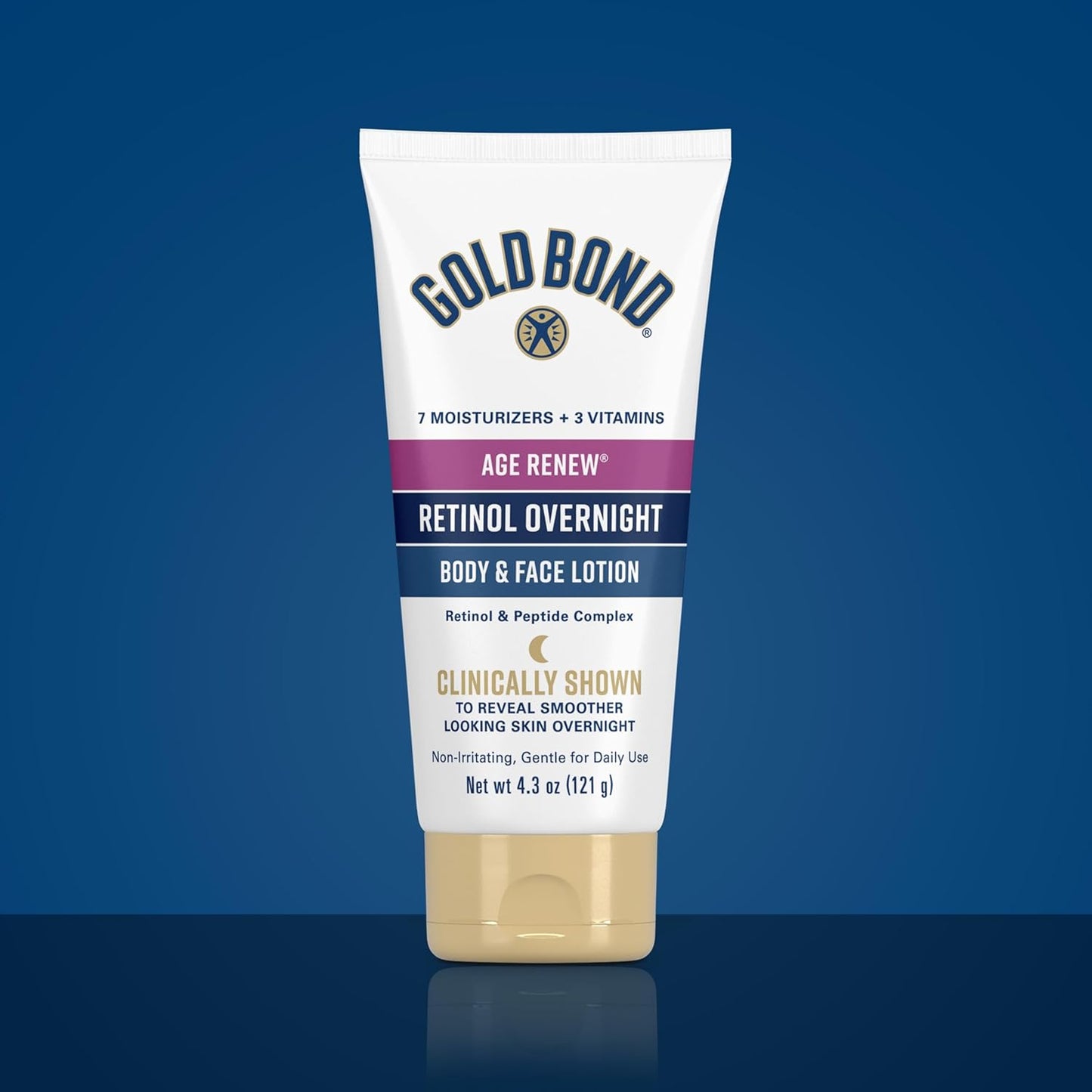 Gold Bond Age Renew Day & Night Duo Lotion Set for Body & Face, Crepe Corrector Lotion, Visibly Firms Skin Retinol Overnight Lotion, Visibly Smooths Skin, 8.6 oz.