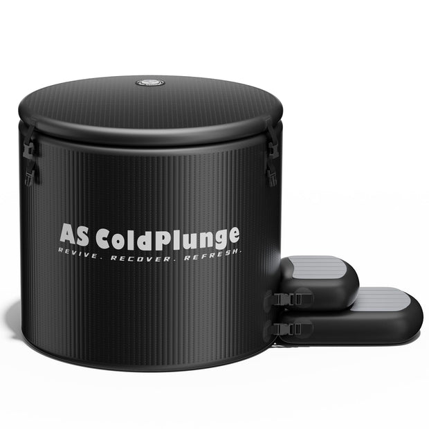 XL Ice Bath Tub for Cold Plunge, 120 Gal Ice Plunge Tub with Insulated Lid, Step Stool, Portable Inflatable Ice Pod Plunge Barrel, Easy Chiller Connection, Cold Therapy Indoor Outdoor