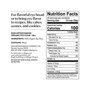 King Arthur Baking Organic Medium Rye Flour - 3 lbs for Complex Flavorful Breads & Baked Goods - 100% US Grown & Milled - Non-GMO Project Verified - Robust Flavor for Rye Bread, Cookies & More