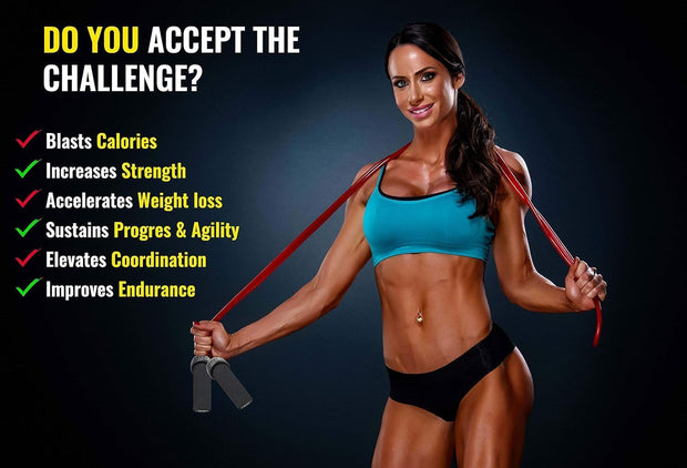 Weighted Jump Rope - (1.5LB) Solid PVC 12mm Diameter for Crossfit and Boxing - Heavy Jump Rope with Memory Non-Slip Cushioned Foam Grip Handles for Fitness Workouts Endurance and Strength Training