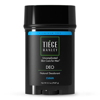 Tiege Hanley Natural Aluminum-Free Deodorant - Clean Scent (Mint & Eucalyptus), 1-Pack - Mens Deodorant for All Skin Types, Paraben-Free