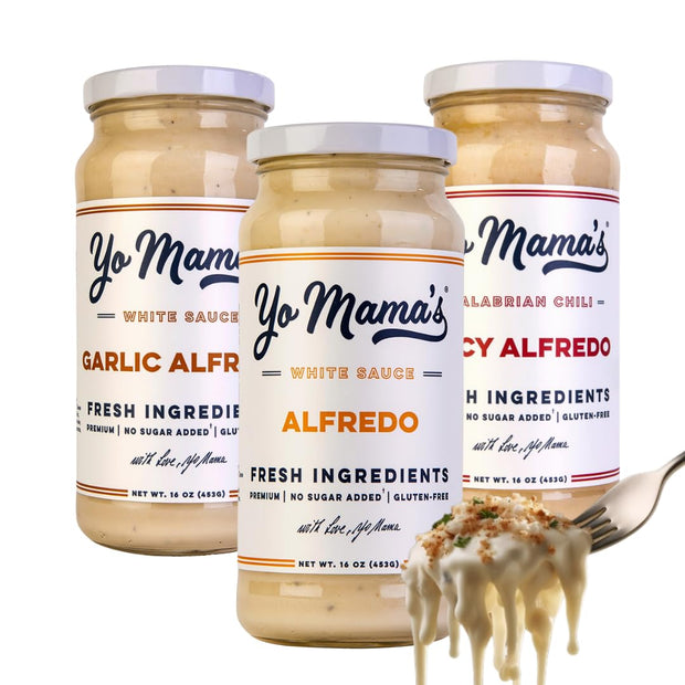 Yo Mama's Foods Keto Marinara Pasta Sauce - (3) 12.5 Ounce Jars - No Sugar Added, Low Carb, Low Sodium, Gluten Free, Paleo Friendly, and Made with Fresh, Non-GMO Tomatoes