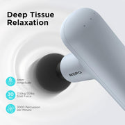 Mini Massage Gun, Powerful Fascial Gun Portable Deep Tissue Percussion Muscle Back Head Massager for Pain Relief with 4 Massage Heads High-Intensity Vibration Rechargeable Small Massage Gun