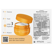 Olay Vitamin C Face Moisturizer, Bright & Even Lightweight Cream for Women - Brightens, Hyrdates, Evens Tone & Texture, Glowing Skin Care - Recyclable Sustainable Eco Jar, Non-Greasy, 2 Oz