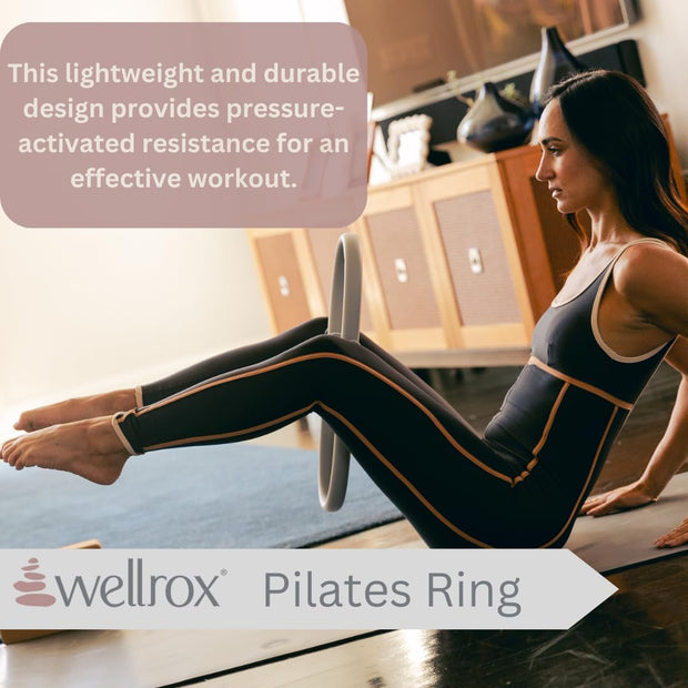 Pilates Ring and Carrying Bag- Lightweight Magic Circle Yoga Ring- Core, Thigh and Arm Exerciser for Yoga, Pilates, Strength Training (15 inches)