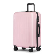 KYME Suitcase Hardshell With Double Spinner Wheels, PC+ABS TSA Lock Travel Luggage (Pink, 2Pcs Set(20"/24"))