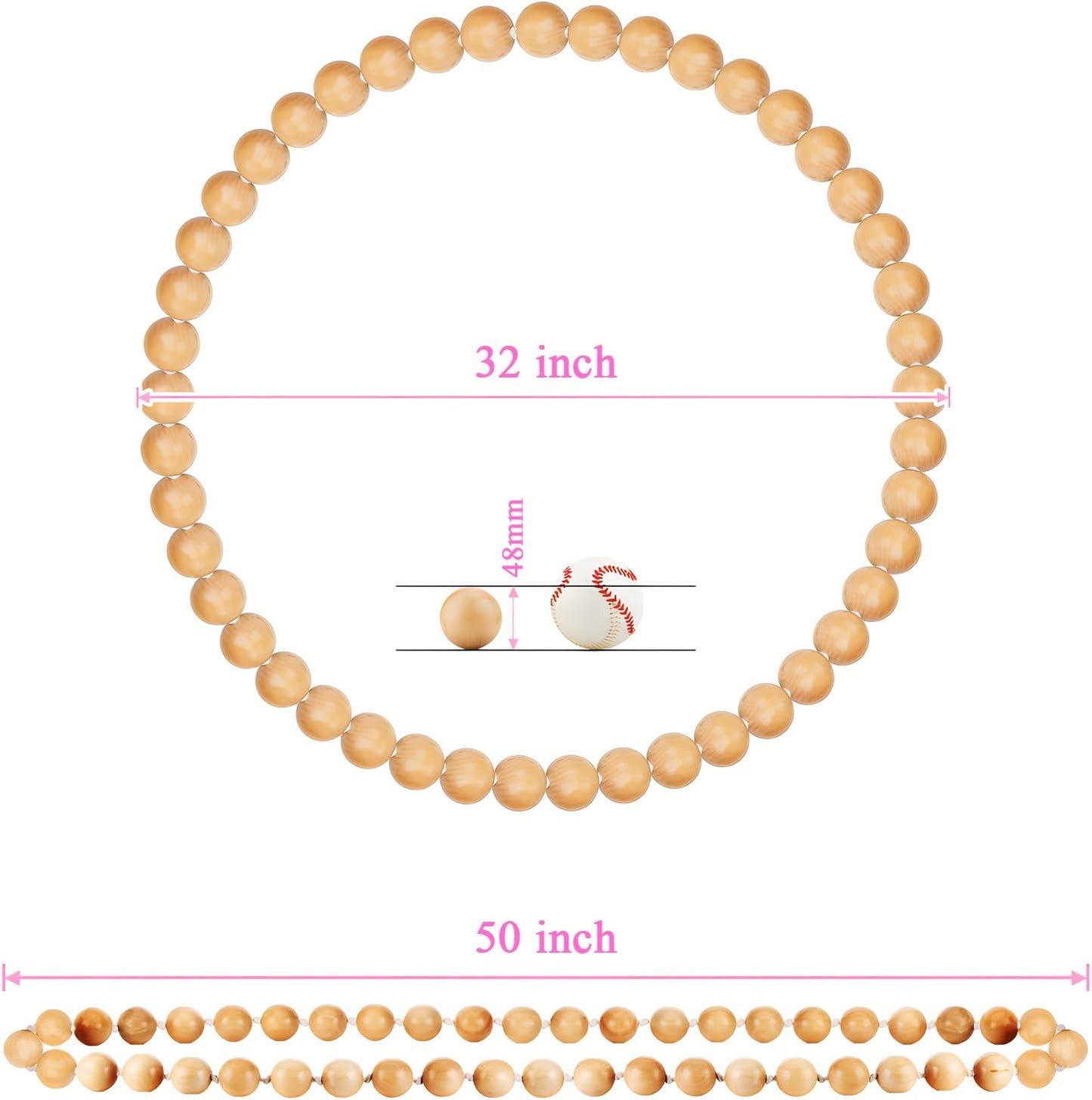 RR ROUND RICH DESIGN Wooden Hula Weighted Exercise Hoop for Fitness (Do Not Copy Patented Products) Natural