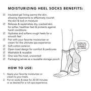 Kitsch Moisturizing Socks for Cracked Heel Treatment – Reusable Spa Socks for Women & Men with Insulated Gel Lining - Overnight Heel Socks for Dry Cracked Feet, Hydrating, Open-Toe Design - 1 Pair