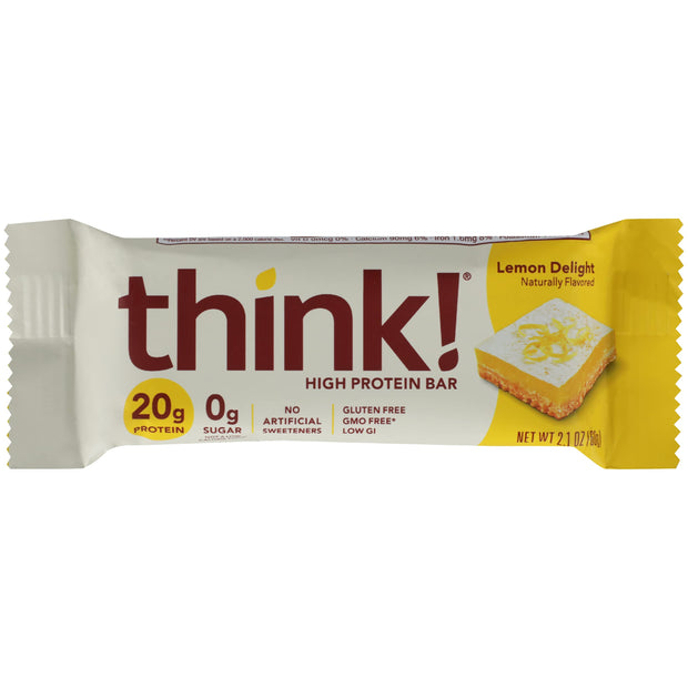 think!, High Protein Bars - Cookies and Crème, 20g Protein, 0g Sugar, No Artificial Sweeteners, Gluten Free, GMO Free, 2.1 Ounce bar