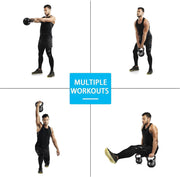 Yaheetech 6pcs Kettlebell Set HDPE Coated Kettlebells Weight Sets 5LB, 10LB, 15LB, 20LB, 25LB, 35LB Kettlebells for Home Fitness Gym