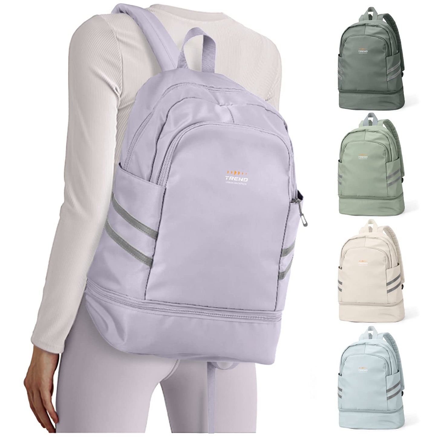 coofay Gym Backpack For Women Waterproof Backpack With Shoe Compartment Lightweight Travel Backpack Sports Backpacks Small Gym Bag