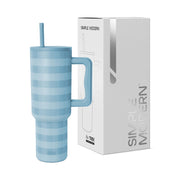 Simple Modern 40 oz Trek Tumbler with Handle and Straw Lid | Cup Holder Friendly Insulated Stainless Steel Travel Mug | Blue Dune