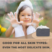 One With Nature Activated Charcoal Soap 4oz 6-Pack Gift Box – Detoxifying and Exfoliating Charcoal Soap Bar with Dead Sea Salt for Face & Body, for Men & Women