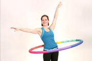 Weighted Hula Hoop, ACU Hoop 5L - 4.9 lb Large, Weight Loss Fitness Workout with ridges. (Rainbow Colors)
