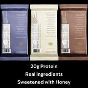 Jacob Bar, Protein Bars, Variety Pack (9 Bars Total) Contains 3 of Each; Chocolate, Vanilla, Berry - 20g Grass-Fed Protein, No Seed Oils, Nothing Artificial