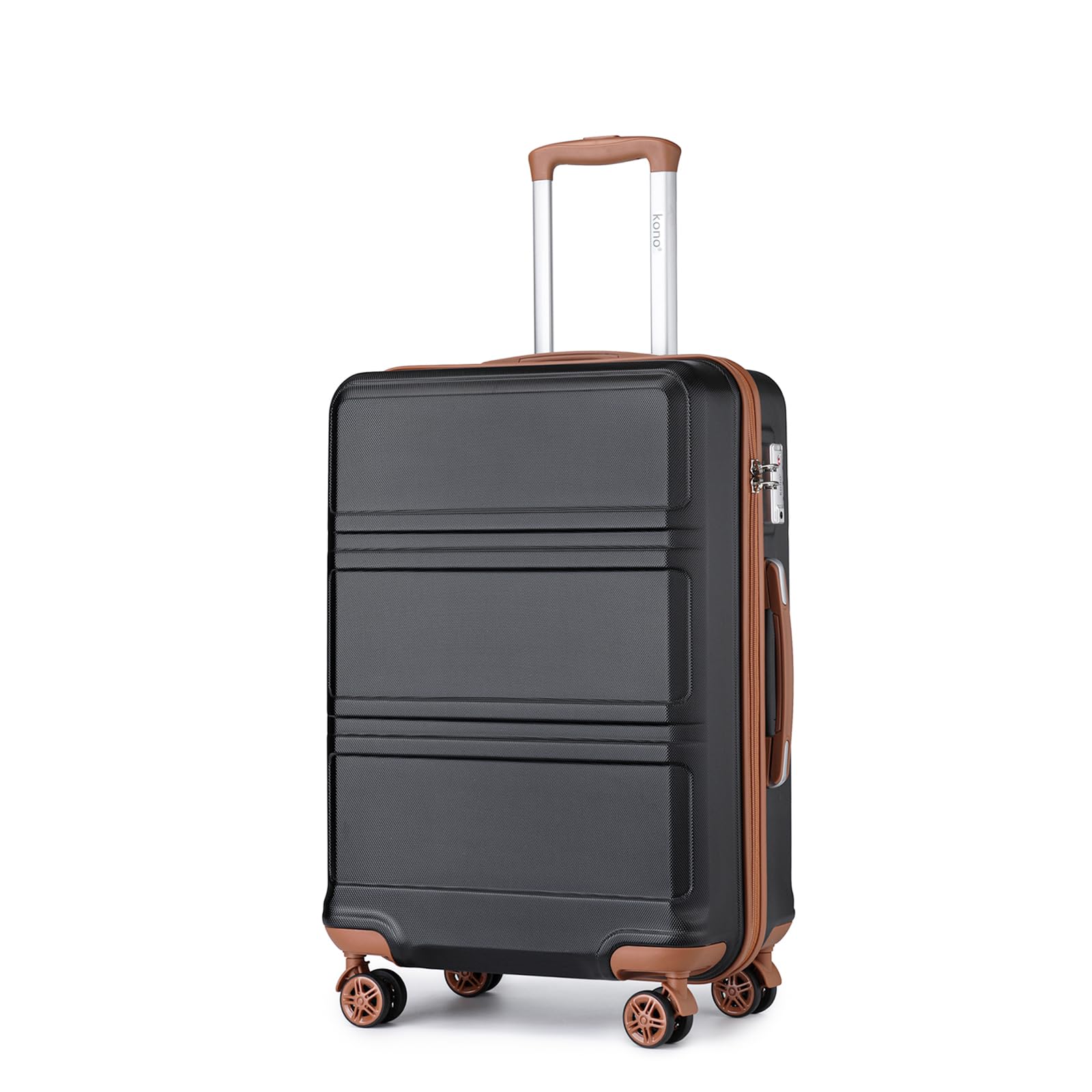 Kono 3 Piece Luggage Sets Expandable(only 28") Lightweight with Spinner Wheels TSA Lock Hardside Travel Rolling Suitcases 20in 24in 28in Carry on Pink