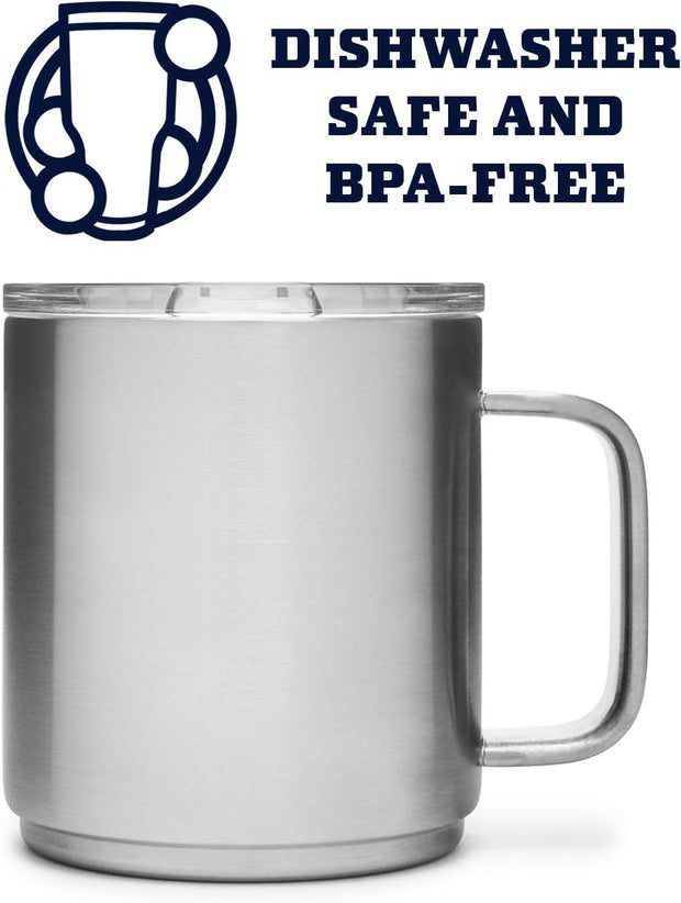 YETI Rambler 10 oz Stackable Mug, Vacuum Insulated, Stainless Steel with MagSlider Lid, Stainless