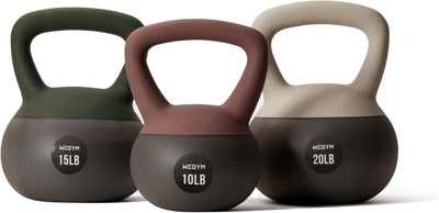 Soft Kettlebells with Cushioned Impact-Resistant Base and Anti-Slip, Wide-Grip Handle for Home Workouts, Weightlifting, and Full Body Strength Training