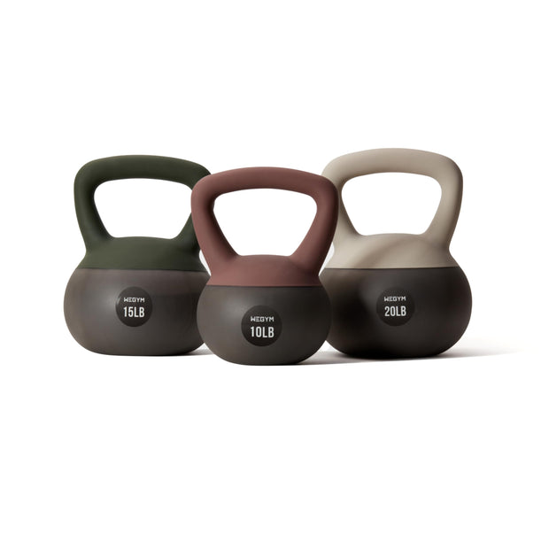 Soft Kettlebells with Cushioned Impact-Resistant Base and Anti-Slip, Wide-Grip Handle for Home Workouts, Weightlifting, and Full Body Strength Training