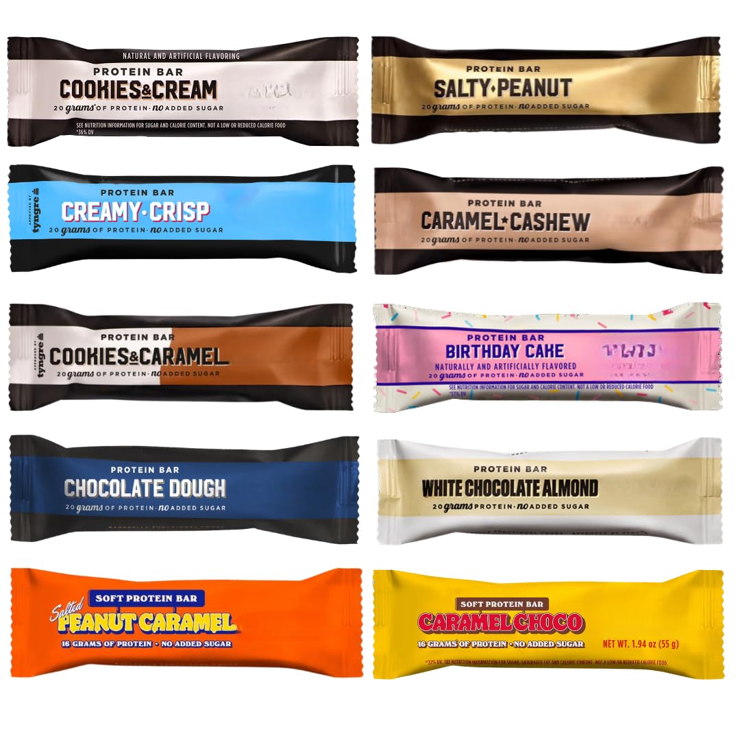 BarebeIIs-Protein Bars-Assorted Variety Pack Sampler, Protein Snacks with 20g of High Protein (10 Pack)