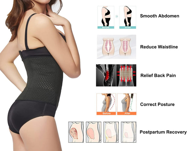 KSKshape Waist Trainer Shapewear For Weight loss Tummy Control Body Shaper Breathable Waist Cincher