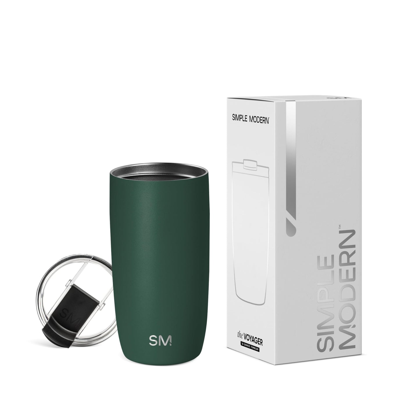 Simple Modern Travel Coffee Mug Tumbler with Flip Lid | Reusable Insulated Stainless Steel Cold Brew Iced Coffee Cup Thermos | Gifts for Women Men Him Her | Voyager Collection | 12oz | Almond Birch